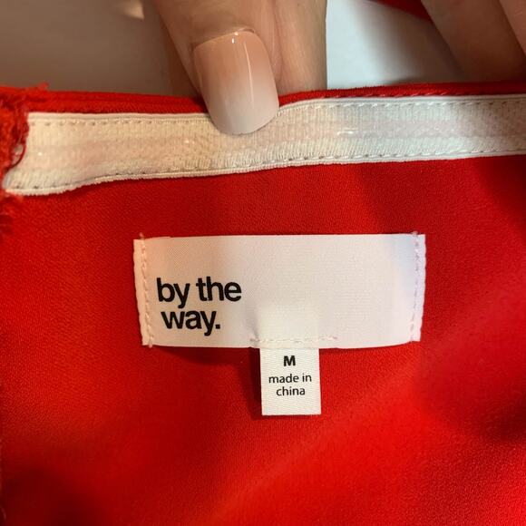 BY THE WAY. red crop top strapless tube top zipper back y2k lovecore 2495 - Picture 5 of 7